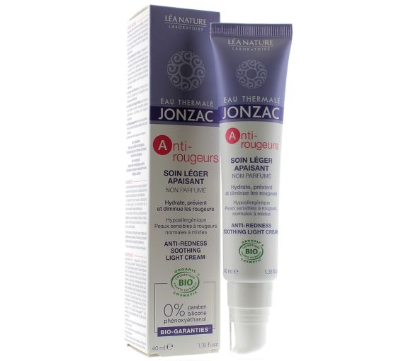 Leichte, beruhigende Anti-Rötungen Pflege ohne Duft Jonzac - 40 ml Tube