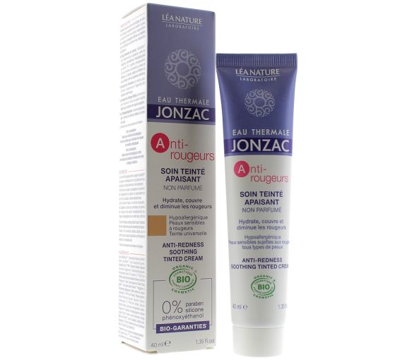 Beruhigende, unparfümierte getönte Anti-Rötungen Pflege Jonzac - Tube mit 40 ml