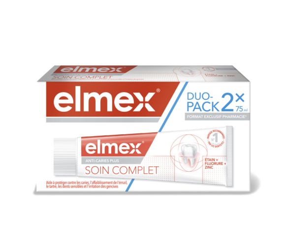 Vollständige Kariesprophylaxe plus Elmex - 2er Pack mit 75 ml Tuben - image 1