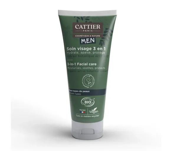 Herren Gesichtspflege 3 in 1 bio Cattier - Tube mit 50 ml - image 1