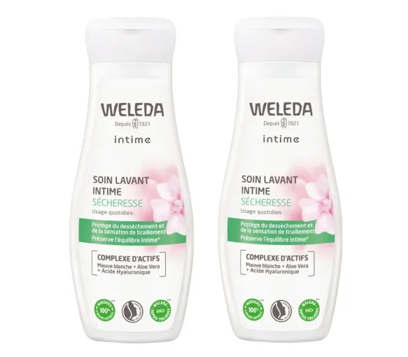 Intimwaschpflege bei Trockenheit bio Weleda - 2er-Pack mit 200ml Flaschen - image 1