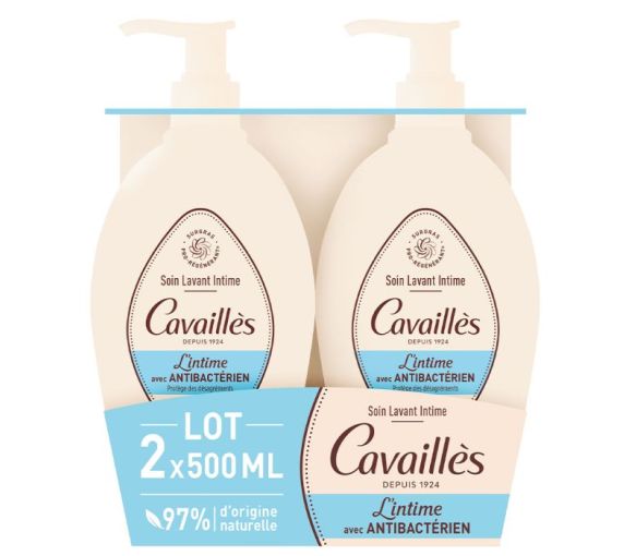 Intimpflege mit antibakteriellem Rogé Cavaillès - 2er-Pack Pumpflaschen à 500 ml