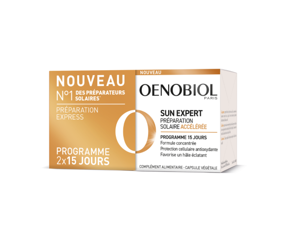 Sun Expert Sonnenvorbereitung beschleunigt Oenobiol - 2er-Pack mit 15 Kapseln - image 1