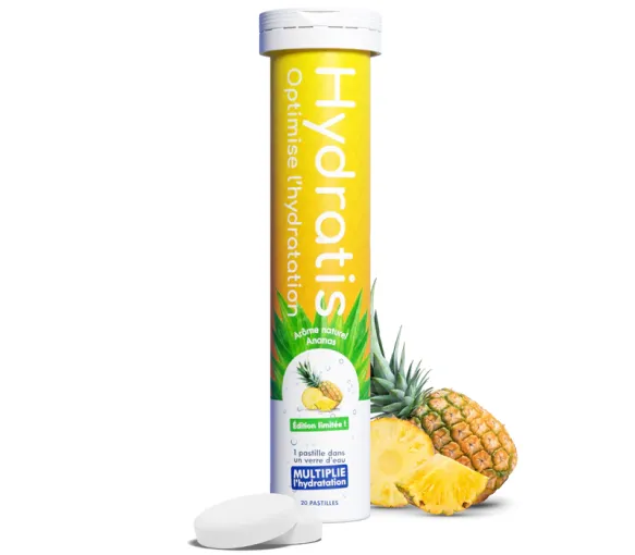 Ananas-Geschmack Hydratis - Tube mit 20 Brausetabletten