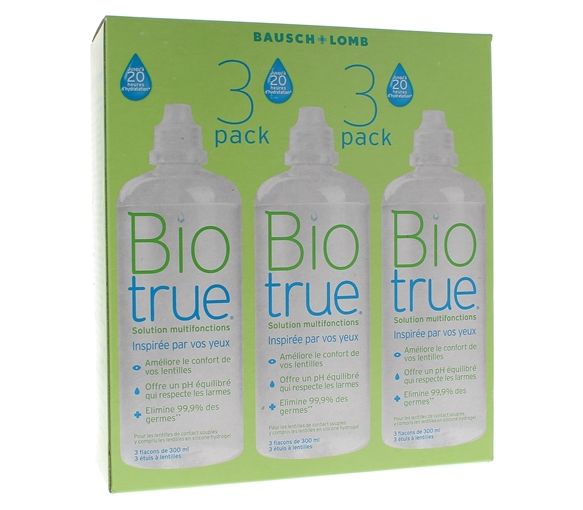 Bio True Multifunktionslösung - 3er-Pack à 300 ml