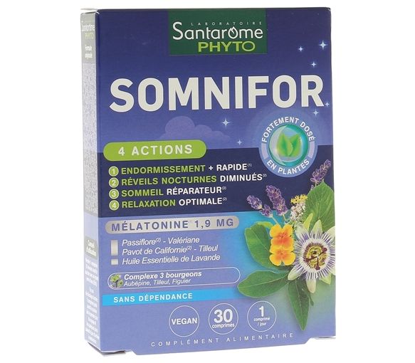 Somnifor 4 Aktionen Santarome - Packung mit 30 Tabletten - image 1