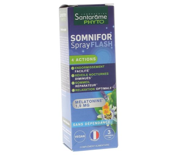 Somnifor Spray Flash 1,9 mg Melatonin Santarome - Spray von 20 ml - image 1