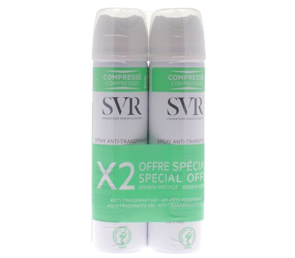 Spirial Antitranspirant-Spray SVR - 2er-Pack mit 75 ml Sprays