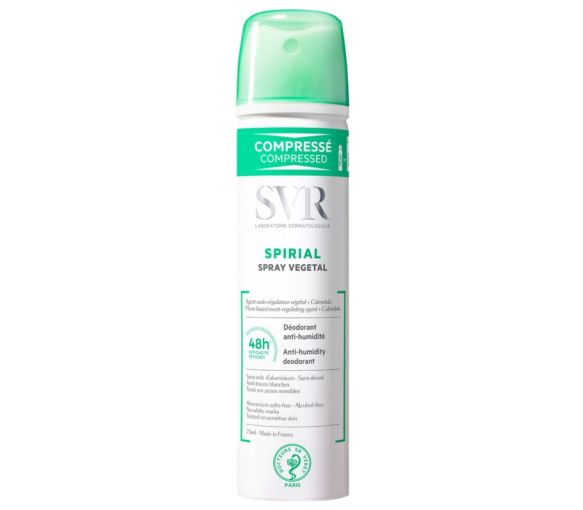 Spirial Pflanzen-Deodorant Anti-Feuchtigkeit 48h SVR - Spray mit 75 ml