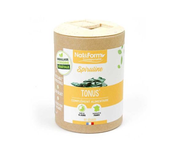 Spirulina Ecoresponsable Nat&Form - Dose von 60 Kapseln - image 1