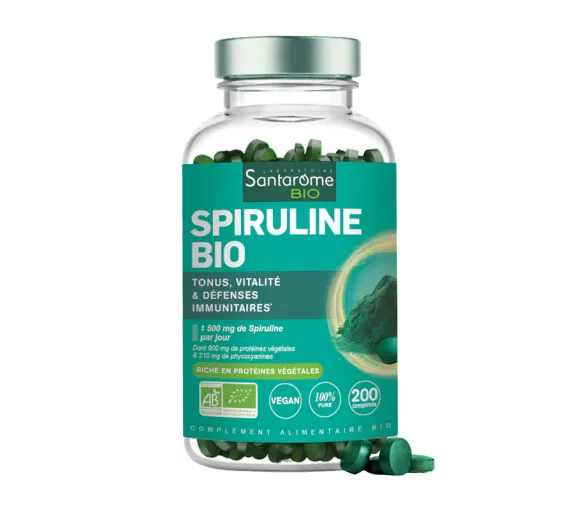 Bio-Spirulina Santarome - 200 Tabletten Dose - image 1