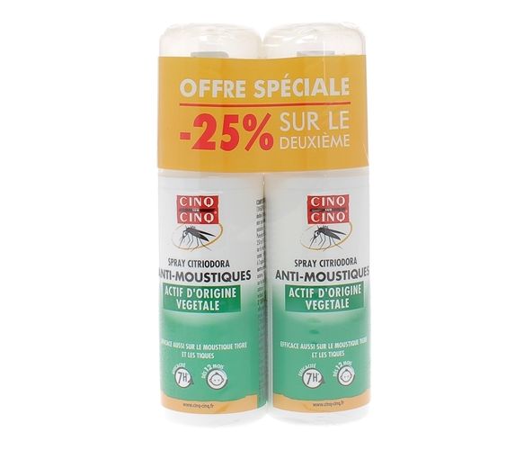 Citriodora Insektenspray Cinq sur Cinq - 2er-Pack mit 100 ml Sprays