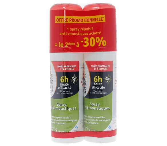 Mückenspray für tropische und risikobehaftete Gebiete Parasidose - 2er-Pack mit 100 ml Sprays