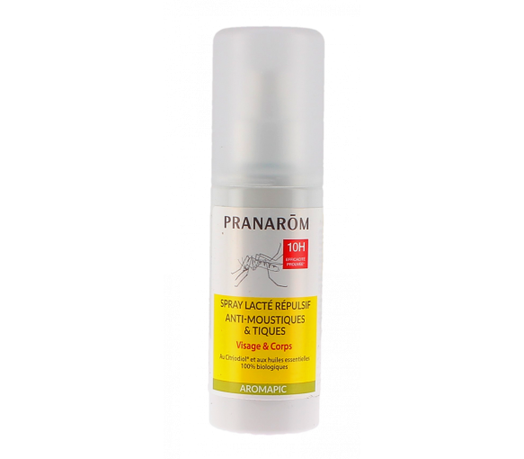 Milchiger Insekten- und Zeckenschutzspray Pranarôm - 100ml Spray - image 1
