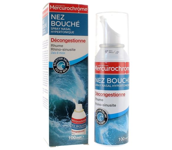 Hypertonisches Nasenspray verstopfte Nase Mercurochrome - Spray von 100 ml