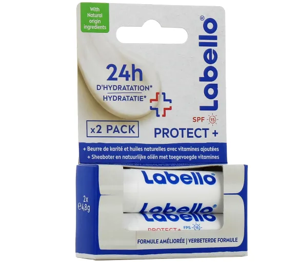 Labello Lippenbalsam Protect + LSF 15 - 2 Stifte à 4,8 g