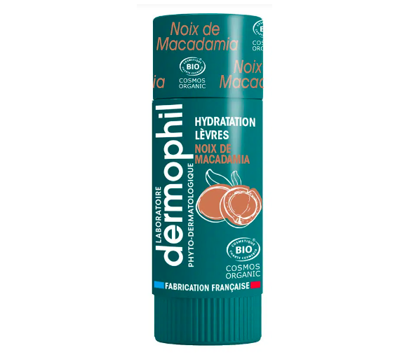 Bio Macadamianuss Lippenbalsam Dermophil Indien - Stick mit 4 g