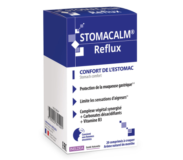 Stomacalm Reflux Ineldea - Packung mit 20 Tabletten