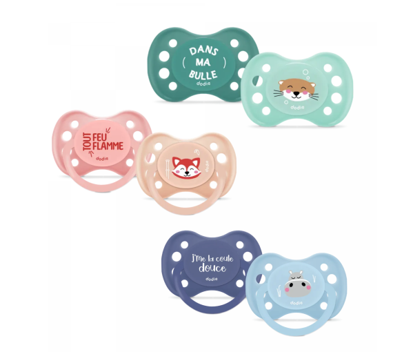 Anatomische Schnuller 0-6 Monate Dodie - 2er Pack Schnuller