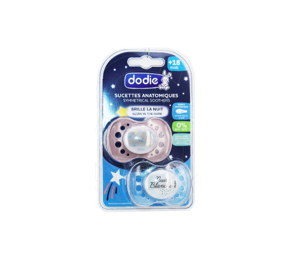 Anatomische Schnuller Nacht +18 Monate Dodie - 2er Pack Schnuller - image 1