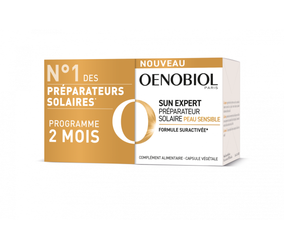 Sun Expert Sonnenvorbereitung für empfindliche Haut Oenobiol - 2er-Pack mit 30 Kapseln - image 1