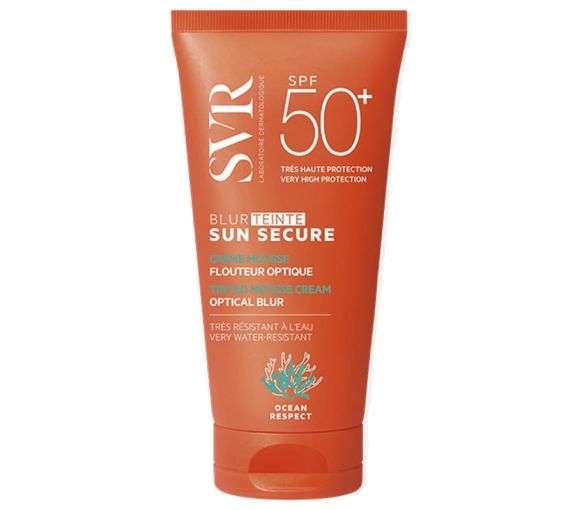Sun Secure Blur Optischer Weichzeichner-Creme Mousse SPF 50 getönt SVR - Tube mit 50 ml