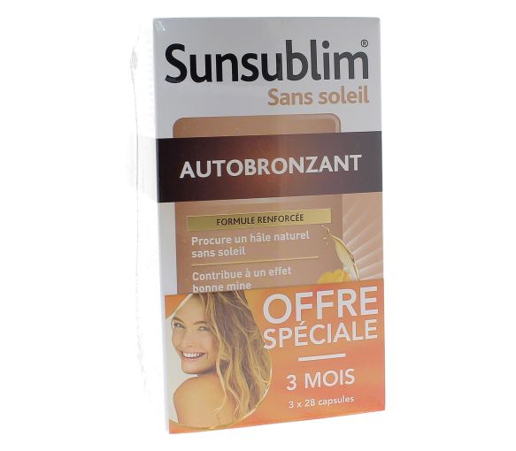 Sunsublim Selbstbräuner Nutréov - 3x28 Kapseln (1 kostenlose Box)