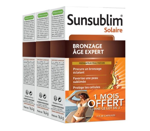 Sunsublim Bräunung Alters-Experte Nutreov - 3er-Pack mit 28 Kapseln