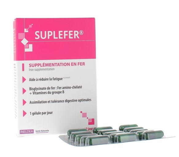 Suplefer Eisenpräparat Ineldea - Packung mit 30 Kapseln