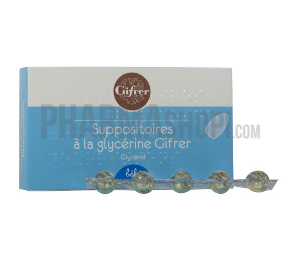 Glycerin-Zäpfchen Gifrer Baby - Packung mit 10 Zäpfchen