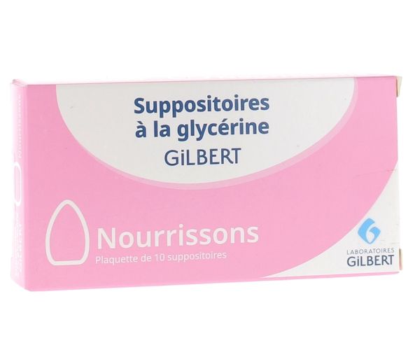 Glycerin-Zäpfchen für Säuglinge Gilbert - Packung mit 10 Zäpfchen