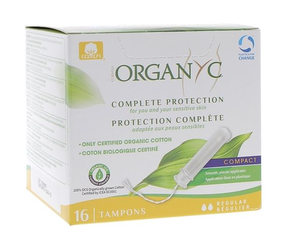 Normaler Tampon mit Bio-Applikator Organyc - Packung mit 16 Tampons - image 1