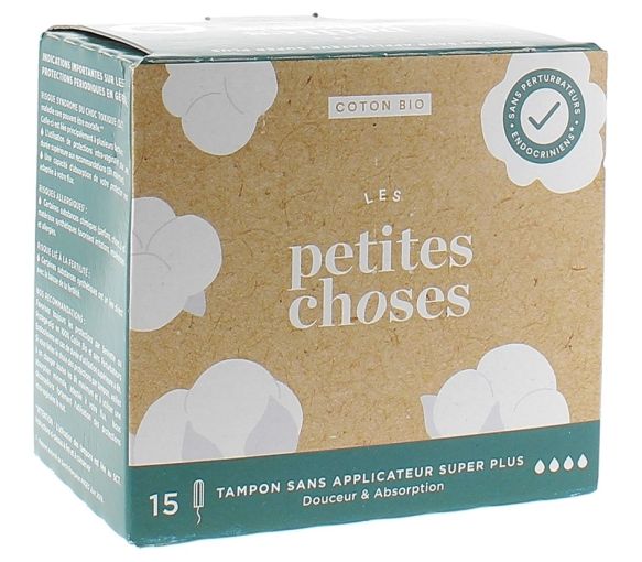 Super Plus Tampons ohne Applikator Die kleinen Dinge - Box mit 15 Tampons