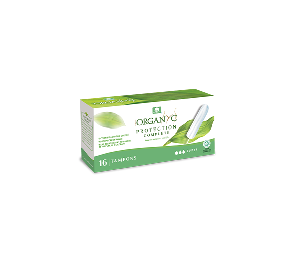 Super bio Tampons ohne Applikator Organyc - Packung mit 16 Tampons