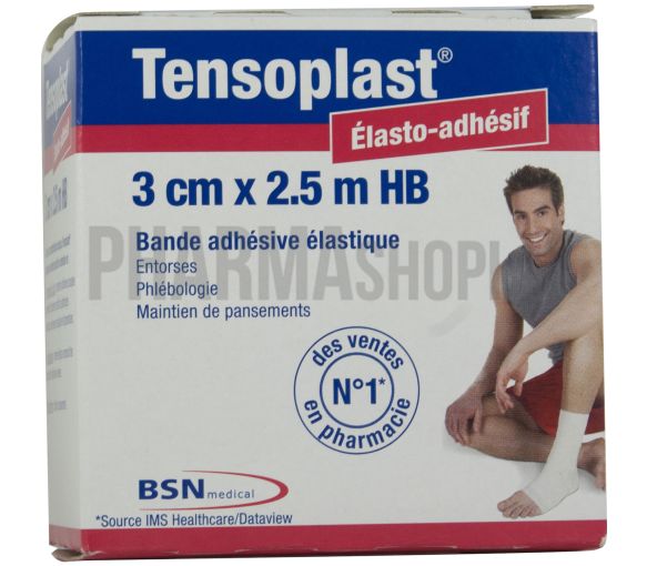Tensoplast Elasto-klebende elastische Bandage BSN medizin - Band von 3 cm x 2,5 m
