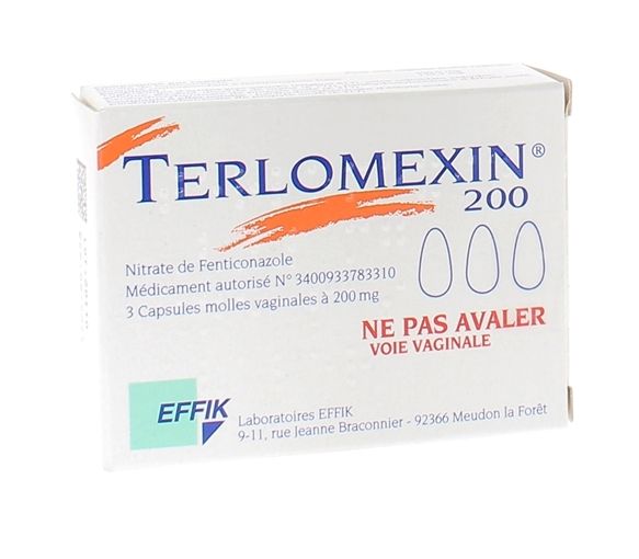 Terlomexin 200mg - Packung mit 3 vaginalen Kapseln