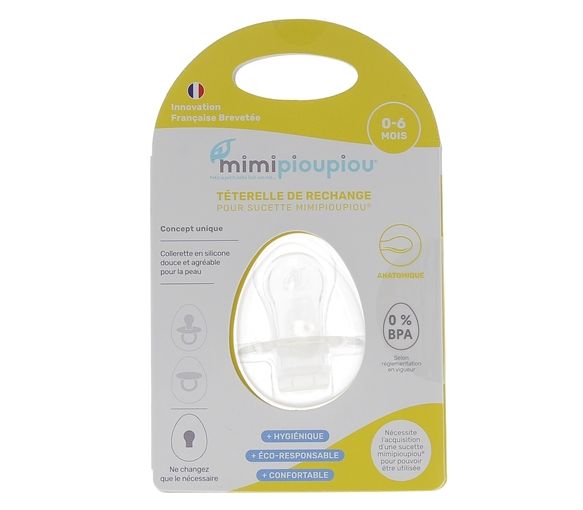 Anpassbare anatomische Sauger 0-6 Monate Mimipioupiou - ein Sauger