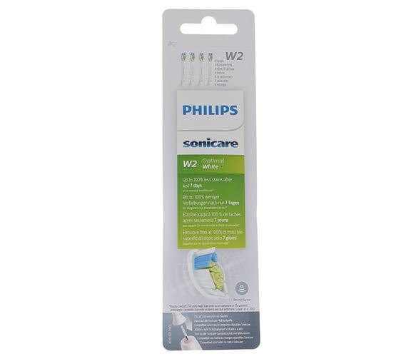 W2 Optimal White HX6064 Bürstenköpfe Sonicare Philips - Packung mit 4 Bürstenköpfen