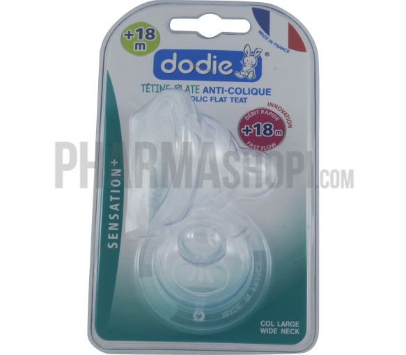 Flache Anti-Kolik Sauger schnelle Flussrate 18 Monate+ Dodie - 2 Sauger