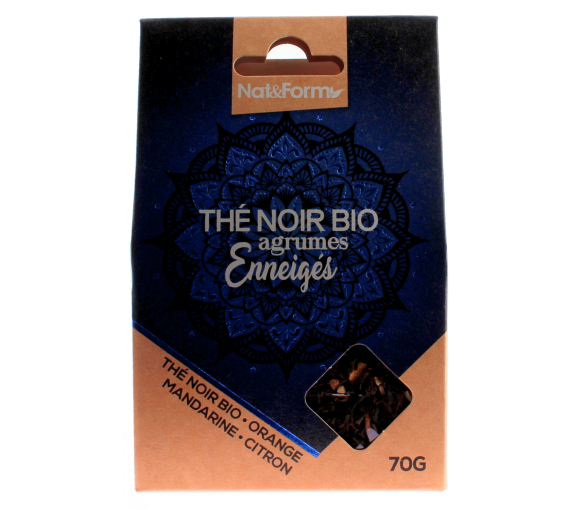 Bio Schwarzer Tee mit Zitrusfrüchten Nat&form - Dose mit 70g - image 1