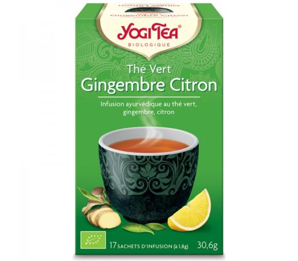 Bio Grüner Tee Ingwer Zitrone Yogi Tee - 17 Teebeutel Box