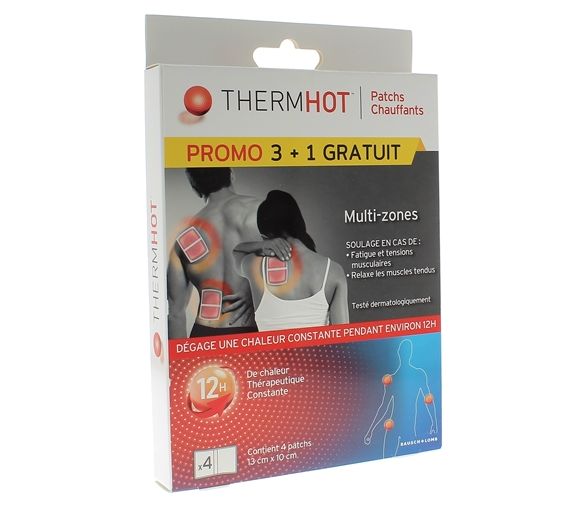 ThermHot Mehrzonen-Wärme-Pflaster Therapearl - 3 Pflaster + 1 gratis