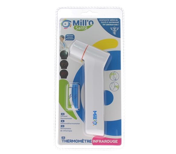 Infrarot-Fieberthermometer ohne Kontakt für Stirn und Ohr Mill'O - ein Thermometer