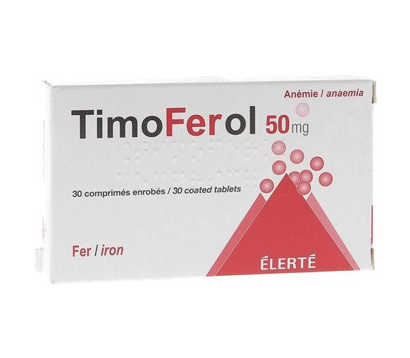 Timoférol 50mg - Packung mit 30 überzogenen Tabletten - image 1