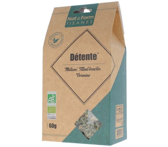 Tee Entspannung Melisse, Lindenblüte und Verbene Nat & Form - Beutel mit 60 g
