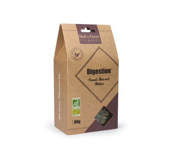 Kräutertee Verdauung Fenchel, grüner Anis, Bio-Melisse Nat & Form - Beutel mit 80 g