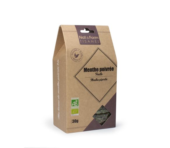 Kräutertee Pfefferminzblätter bio Nat & Form - Beutel mit 30 g