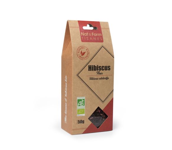 Bio-Hibiskusblüten-Tee Durchblutung Nat & Form - 50 g Beutel