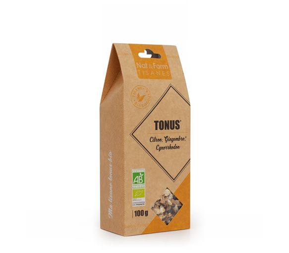 Kräutertee Tonus Zitrone, Ingwer, Hagebutte Nat & Form - Beutel mit 100 g