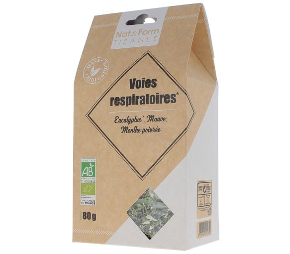 Kräutertee Atemwege Eukalyptus, Malve und Pfefferminze Nat & Form - Beutel mit 80 g